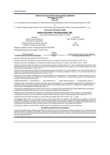 Thumbnail NAPCO Security Technologies 10-K Annual Report 2026
