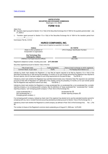 Thumbnail Hurco Companies 10-Q Quarterly Report FY2026 