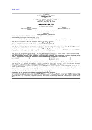 Thumbnail NanoViricides 10-K Annual Report 2026