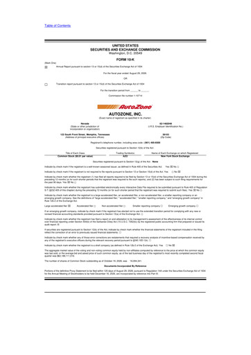 Thumbnail AutoZone 10-K Annual Report 2026