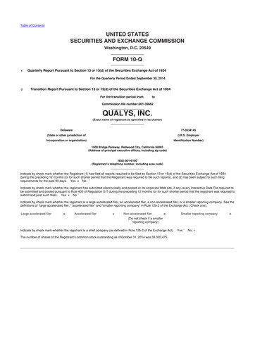 Thumbnail Qualys 10-Q Quarterly Report FY2014 