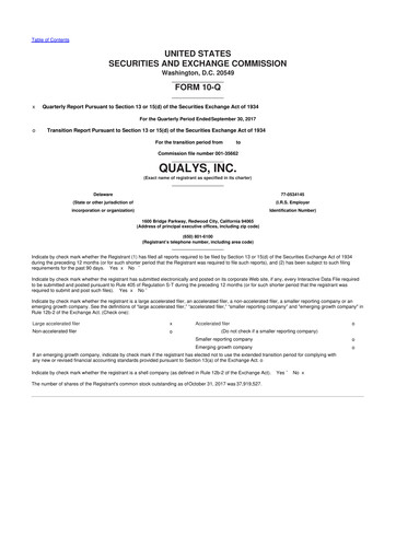 Thumbnail Qualys 10-Q Quarterly Report FY2017 