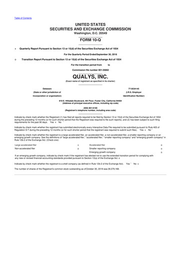 Thumbnail Qualys 10-Q Quarterly Report FY2018 