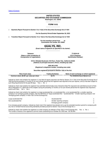 Thumbnail Qualys 10-Q Quarterly Report FY2023 