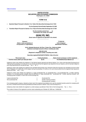 Thumbnail Qualys 10-Q Quarterly Report FY2025 