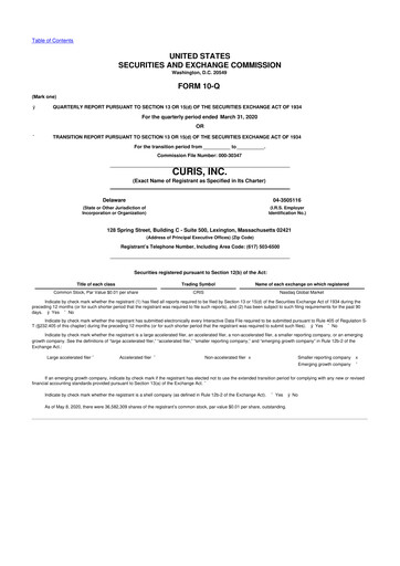 Thumbnail Curis 10-Q Quarterly Report FY2020 
