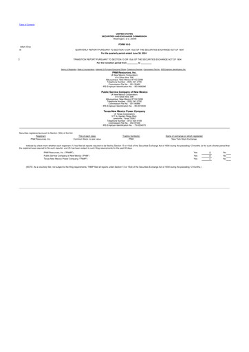 Thumbnail TXNM Energy 10-Q Quarterly Report FY2024 