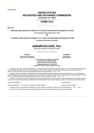 Vorschaubild Salesforce 10-Q Quartalsbericht 2017 