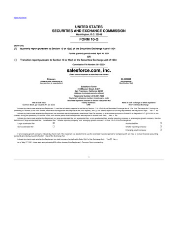 Vorschaubild Salesforce 10-Q Quartalsbericht 2022 