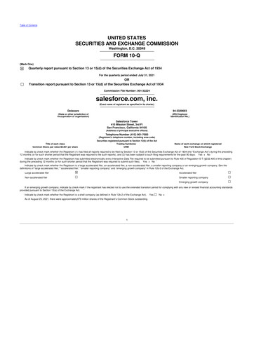 Vorschaubild Salesforce 10-Q Quartalsbericht 2022 