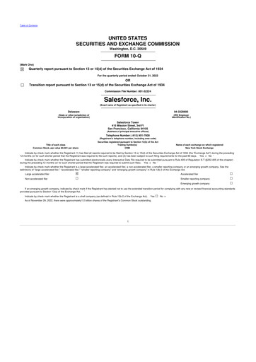 Vorschaubild Salesforce 10-Q Quartalsbericht 2023 