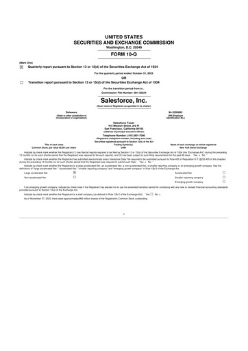 Vorschaubild Salesforce 10-Q Quartalsbericht 2024 