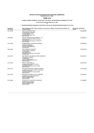 Thumbnail Exelon Corporation 10-K Annual Report 2020
