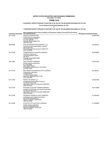 Thumbnail Exelon Corporation 10-Q Quarterly Report FY2021 