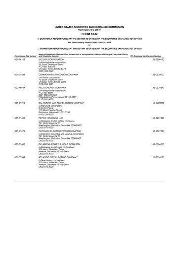 Thumbnail Exelon Corporation 10-Q Quarterly Report FY2023 