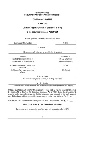 Thumbnail SJW Group
 10-Q Quarterly Report FY 