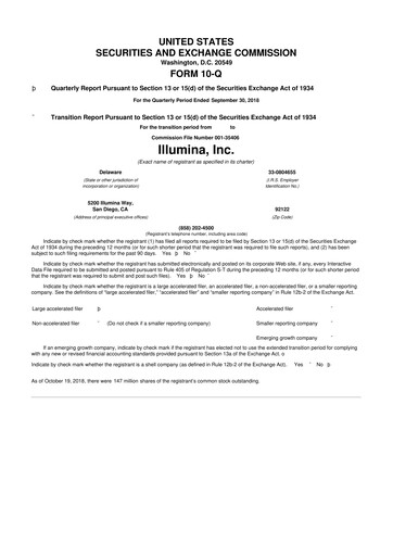 Thumbnail Illumina 10-Q Quarterly Report FY2018 