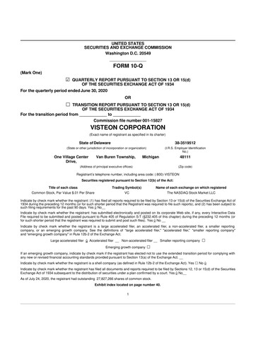 Thumbnail Visteon 10-Q Quarterly Report FY2020 