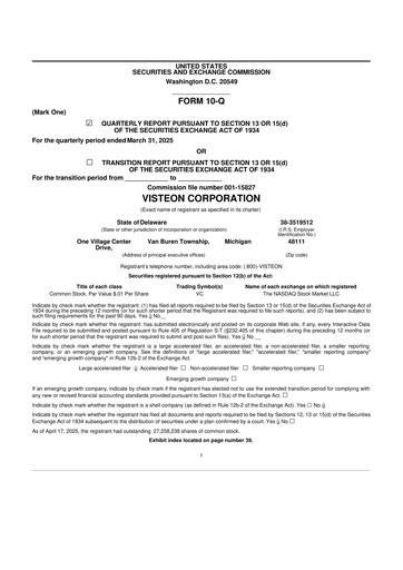 Thumbnail Visteon 10-Q Quarterly Report FY2025 
