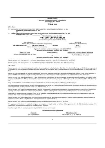 Thumbnail Visteon 10-K Annual Report 2025