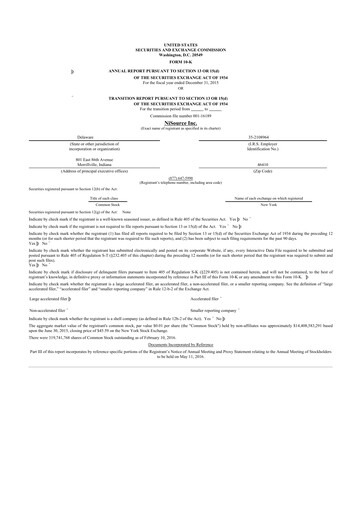 Thumbnail NiSource
 10-K Annual Report 2015