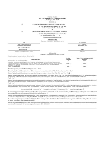 Thumbnail NiSource
 10-K Annual Report 2022