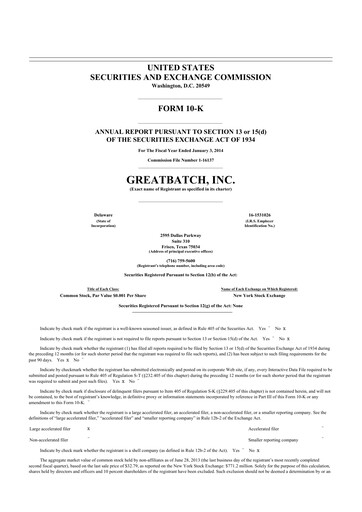 Thumbnail Integer Holdings
 10-K Annual Report 2013