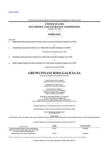 Thumbnail Galicia Financial Group 20-F Annual Report 2023