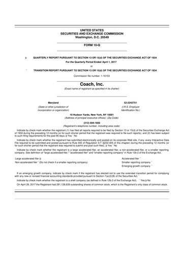 Miniature Tapestry 10-Q Rapport trimestriel  