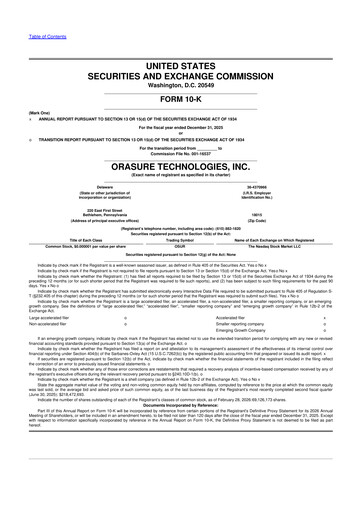 Thumbnail OraSure Technologies 10-K Annual Report 2025