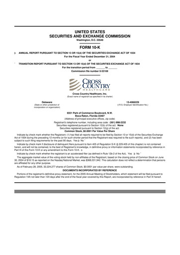 Thumbnail Cross Country Healthcare 10-K Annual Report 
