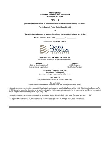 Thumbnail Cross Country Healthcare 10-Q Quarterly Report FY 