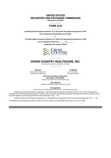 Thumbnail Cross Country Healthcare 10-Q Quarterly Report FY 