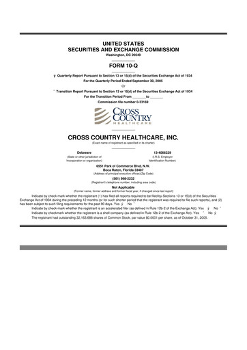 Thumbnail Cross Country Healthcare 10-Q Quarterly Report FY 
