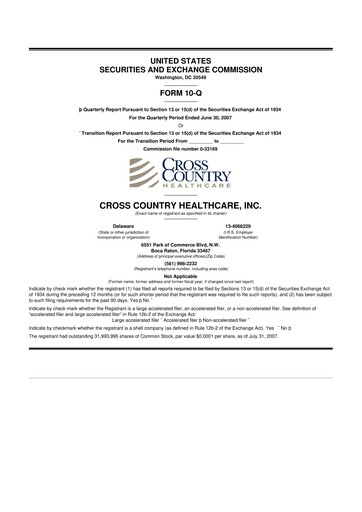 Thumbnail Cross Country Healthcare 10-Q Quarterly Report FY 