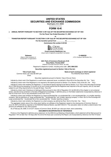Thumbnail Cross Country Healthcare 10-K Annual Report 