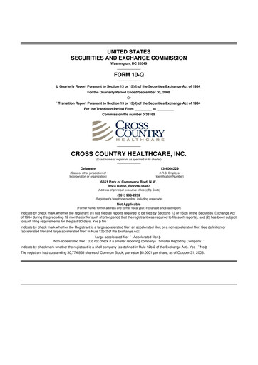 Thumbnail Cross Country Healthcare 10-Q Quarterly Report FY 