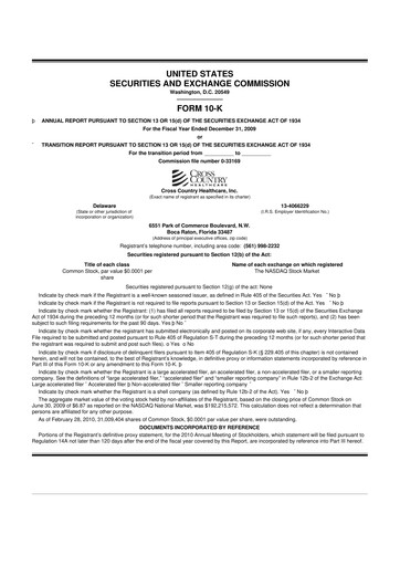 Thumbnail Cross Country Healthcare 10-K Annual Report 