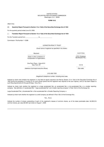 Thumbnail LXP Industrial Trust 10-Q Quarterly Report FY 