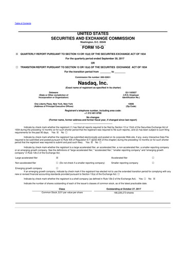 Thumbnail Nasdaq 10-Q Quarterly Report FY2017 