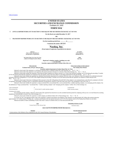 Thumbnail Nasdaq 10-K Annual Report 2017