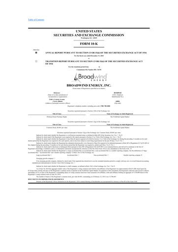 Thumbnail Broadwind 10-K Annual Report 2018