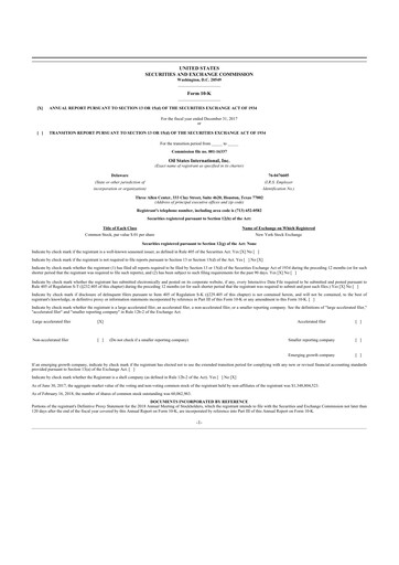 Thumbnail Oil States International
 10-K Annual Report 2017