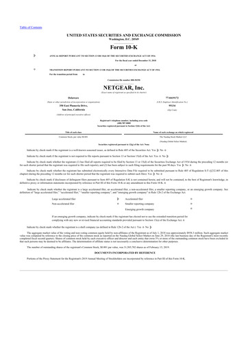 Thumbnail NETGEAR 10-K Annual Report 2018