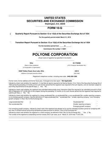 Miniature Avient 10-Q Rapport trimestriel 2019 