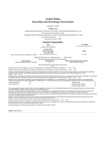 Thumbnail Avient 10-K Annual Report 2023