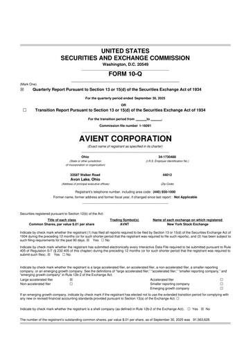 Miniature Avient 10-Q Rapport trimestriel 2025 