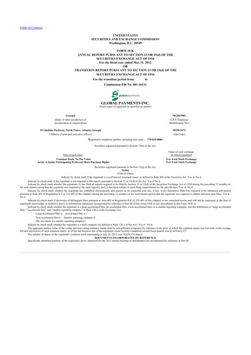 Thumbnail Global Payments 10-K Annual Report 2012