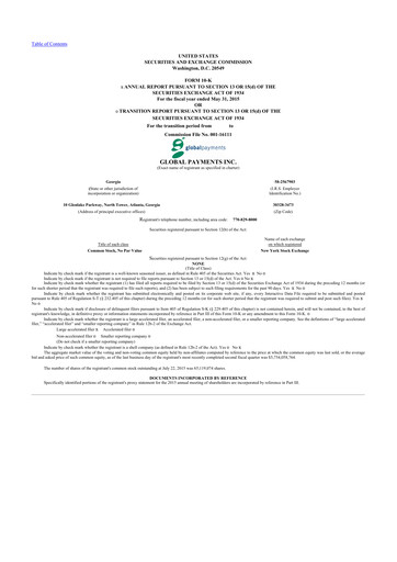 Thumbnail Global Payments 10-K Annual Report 2015