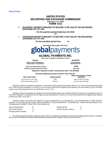 Thumbnail Global Payments 10-Q Quarterly Report FY2023 